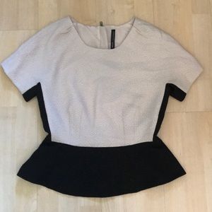 Color block peplum top